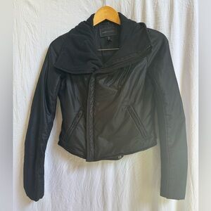 BCBGMAXAZRIA Black Moto Zip Women's Jacket